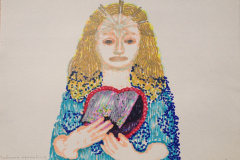 Zeichnungen_Filzstift_21x29_Madonna-Revealing-the-Inner-of-Her-Heart